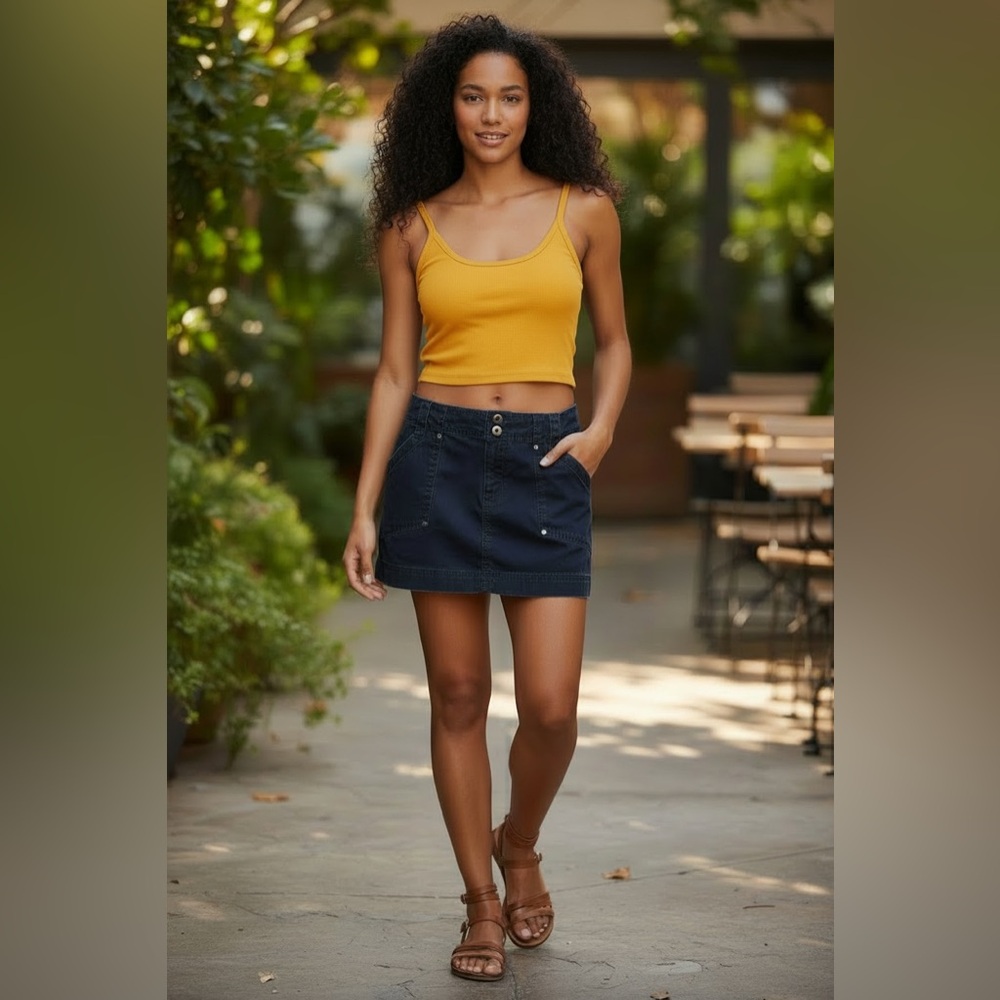 Old Navy Dark Blue Mini Skirt